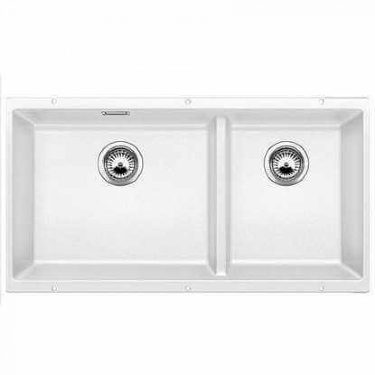 BLANCO SUBLINE 480/320-U 花崗岩雙槽鋅盤 (白色) - 德國製造 | 下嵌式